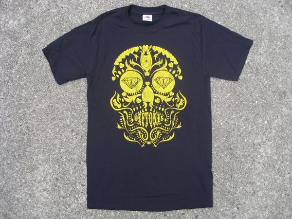 Deftones - Distressed Gold Day Of The Dead Skull - T-shirt